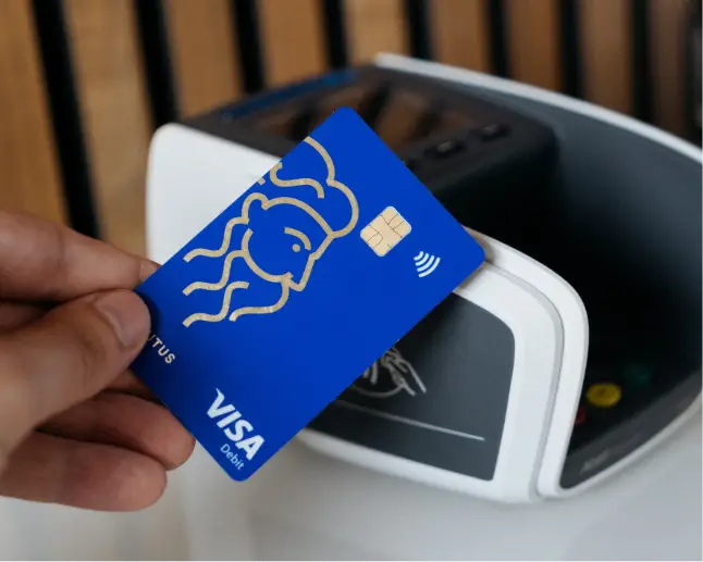 Tapping a card on a card reader